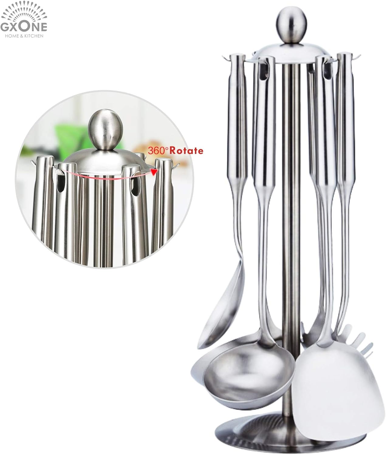 Slotted Spoon,304 Stainless Steel Skimmer Spoon with Heat Resistant Wooden Handle,Silver/15.8Inch