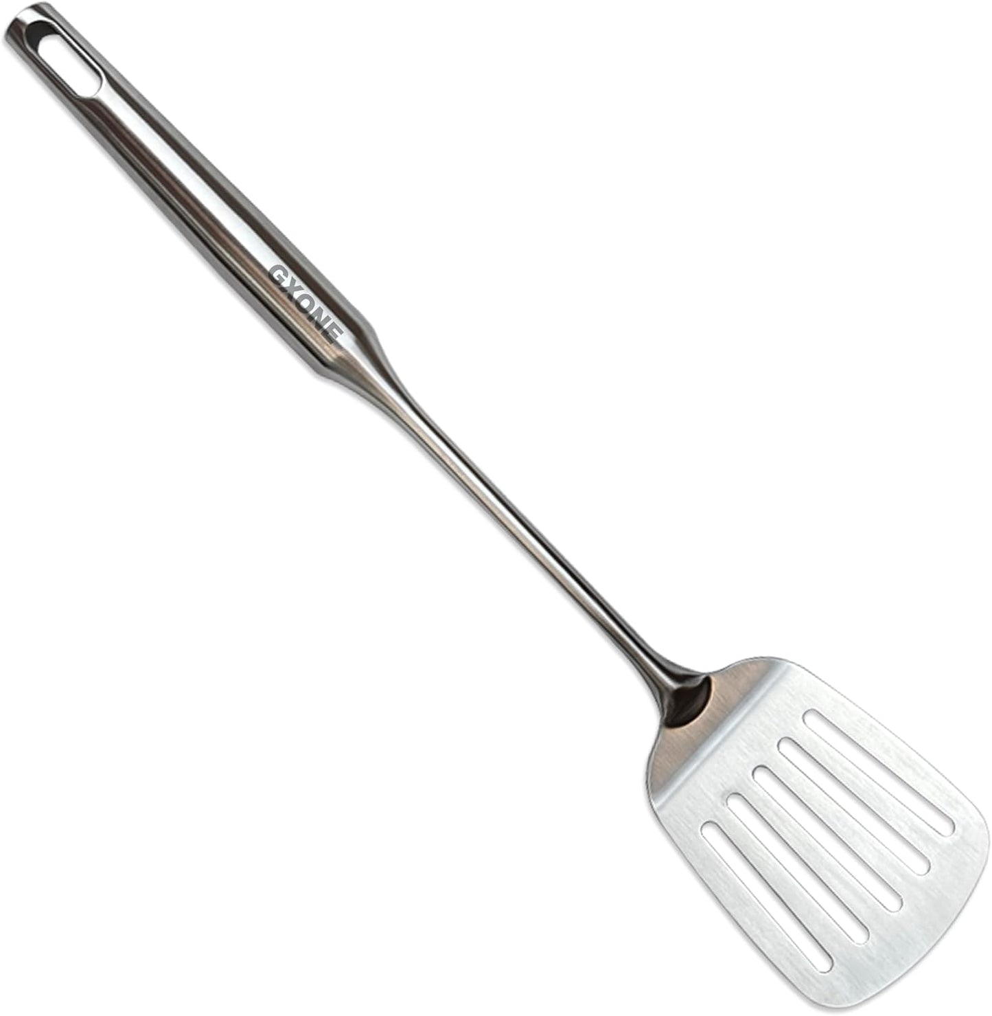Slotted Spoon,304 Stainless Steel Skimmer Spoon with Heat Resistant Wooden Handle,Silver/15.8Inch