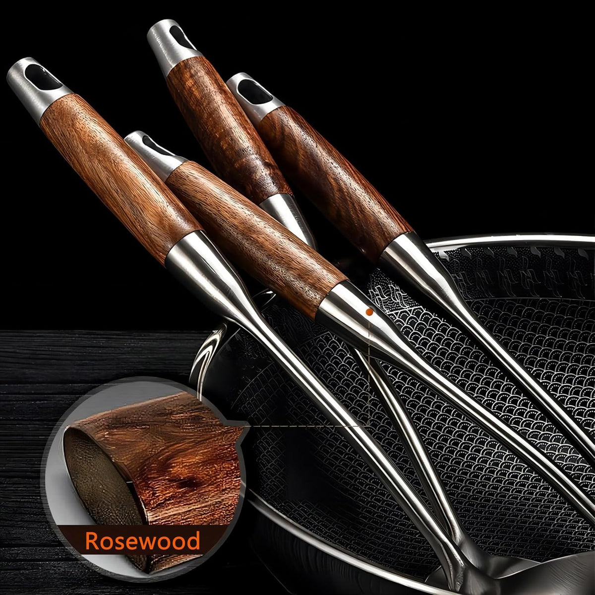 Strainer Skimmer Ladle, Slotted Spoons for Cooking and Frying, Kitchen Utensils Durable 304 Stainless Steel Skimmers Pasta Strainer Spoon with Wooden Handle,15.2 Inch