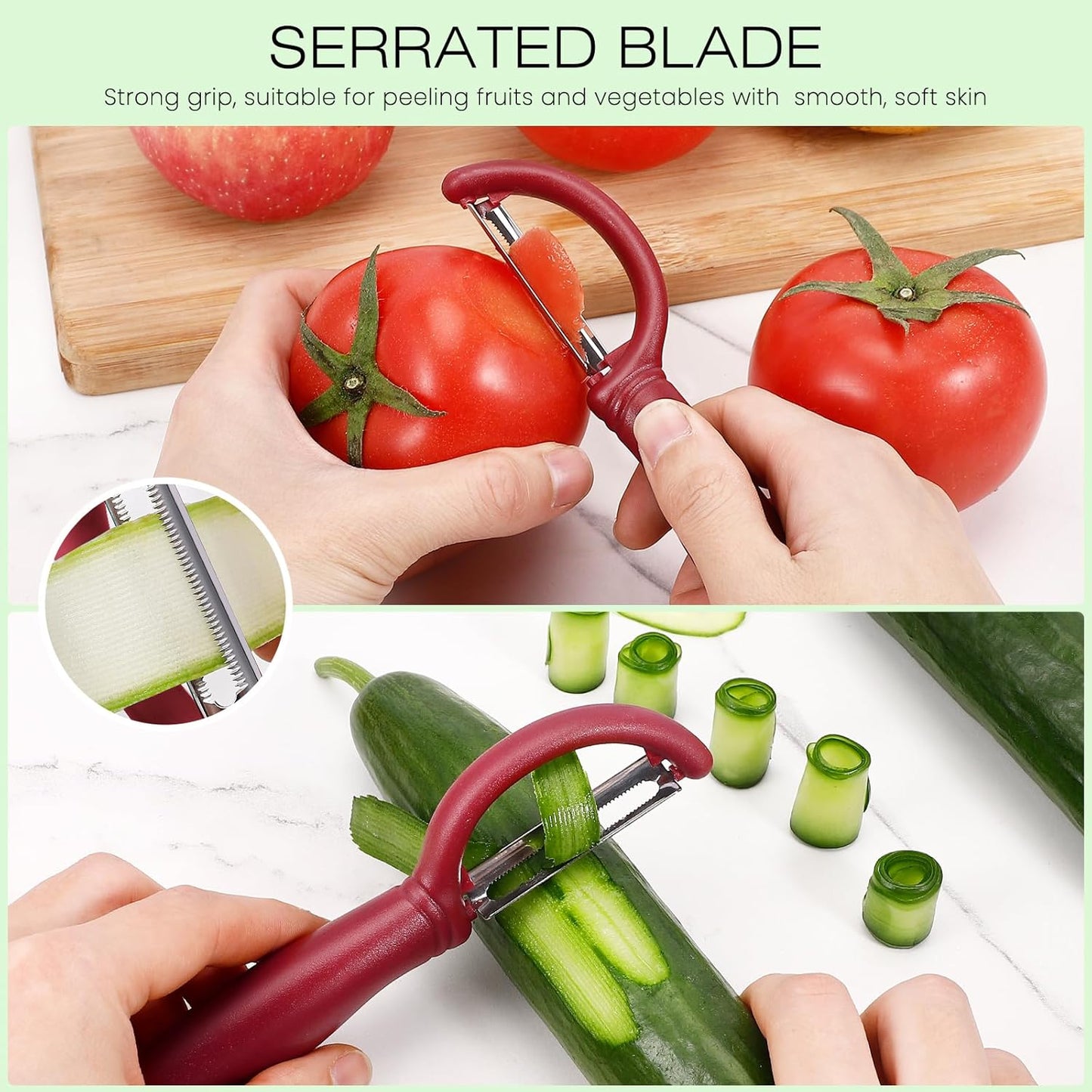 Upgrade Potato Peeler for Kitchen, 6PCS Stainless Steel Vegetable Peeler, I and Y Veggie Food Peeler for Apple Fruit Carrot Zucchini Cucumber,Good Grip Makes Peeling Very Easy