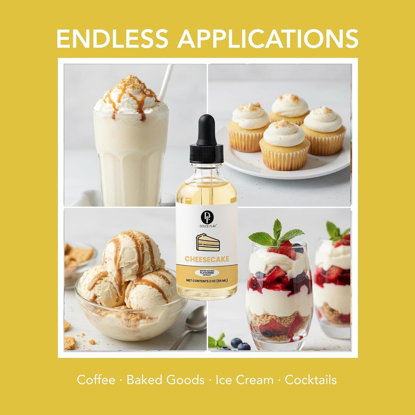 Cheesecake Extract, Flavoring & Flavor Drops, 2oz, Kosher | Cheesecake extract, flavoring & flavor drops for baking, syrups and pudding mixes. Water-soluble, Kosher, concentrated.