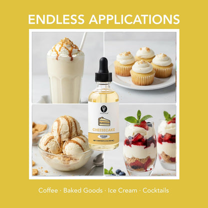 Cheesecake Extract, Flavoring & Flavor Drops, 2oz, Kosher | Cheesecake extract, flavoring & flavor drops for baking, syrups and pudding mixes. Water-soluble, Kosher, concentrated.