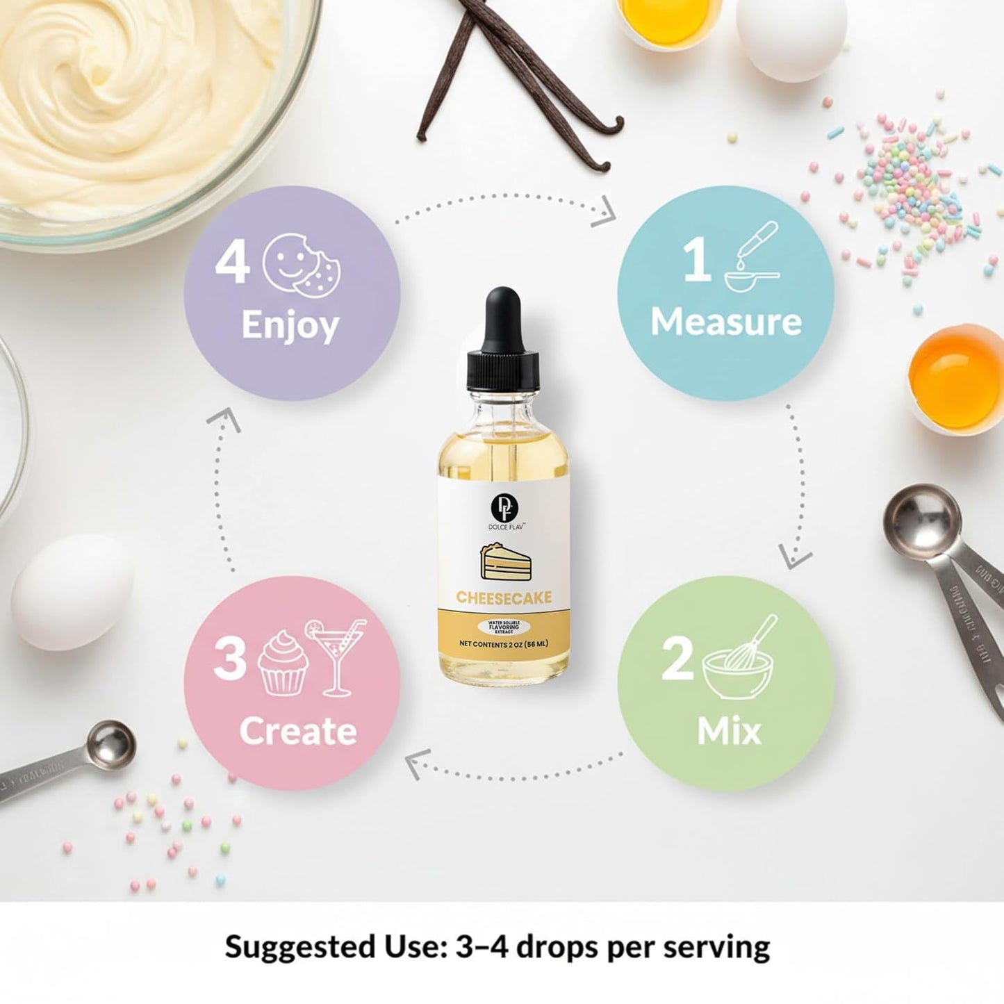 Cheesecake Extract, Flavoring & Flavor Drops, 2oz, Kosher | Cheesecake extract, flavoring & flavor drops for baking, syrups and pudding mixes. Water-soluble, Kosher, concentrated.