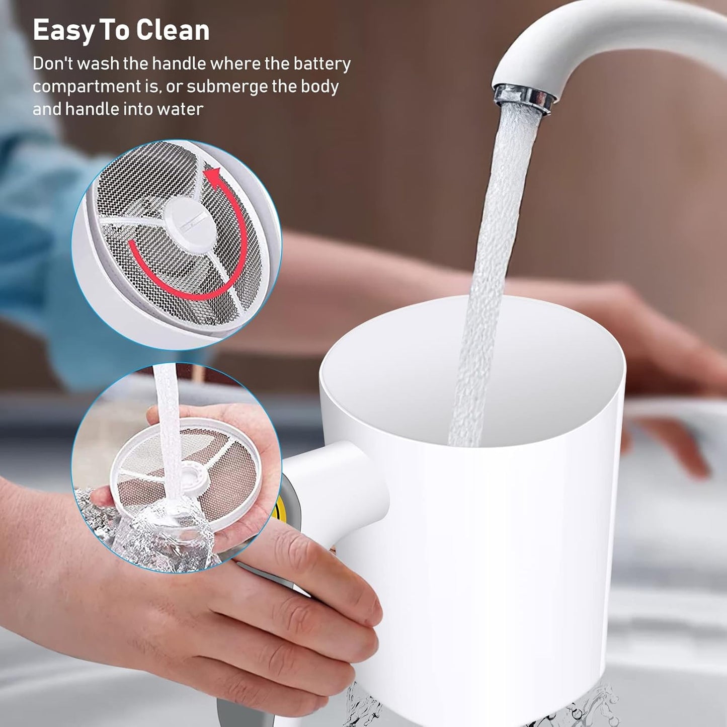 Electric Flour Sifter, 4 Cup Battery Operated Handheld Sifter for Baking | Automatic Flour Sieve, Fine Stainless Steel Mesh, Easy to Clean, Large Capacity Cooking Tool for Kitchen and Pastry Baking