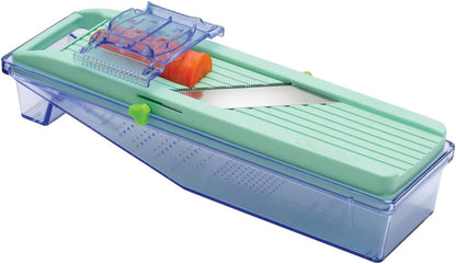 Mandoline Slicer with Collection Tray and 4 Blades, Japanese Stainless Steel, BPA Free