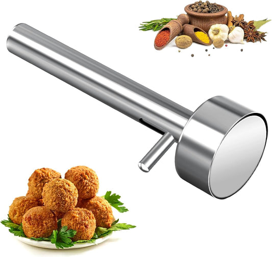 Falafel Scoop Maker, Stainless Steel Falafel Press Mold, Easy to Use and Clean, Non-Stick Meatball Press, Scoops, Middle Eastern Kitchen Tool (4cm)