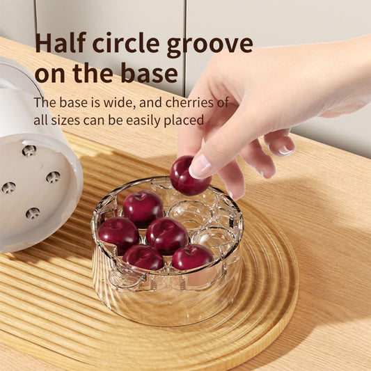 7-Hole Cherry Pitter, 2025 New Quick Push Pull Multiple Cherries Seed Remover Cherry Pitter Tool, Multi-Function Cherry Pitters Core Remover (Black)