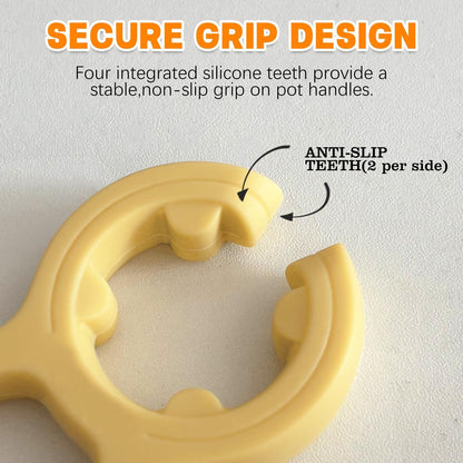 Multifunction Silicone Pot Handle Spatula Rack,3 Pack Spatula Holder,Non-Slip Spoon Holder for Pot,Drip-Free Kitchen Gadgets,Steam Releaser,Utensil Anti Scalding Pot Clip for Cooking Accessories