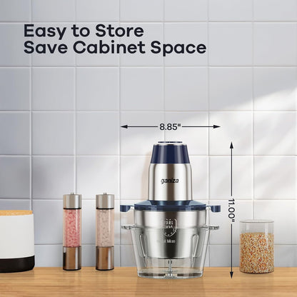 Food Processors with 2 Bowls, 450W Meat Grinder Vegetable Chopper