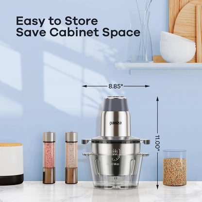 Food Processors with 2 Bowls, 450W Meat Grinder Vegetable Chopper