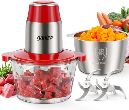 Food Processors with 2 Bowls, 450W Meat Grinder Vegetable Chopper