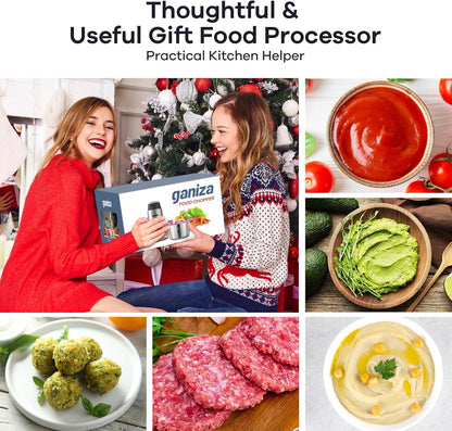 Food Processors with 2 Bowls, 450W Meat Grinder Vegetable Chopper