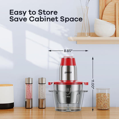 Food Processors with 2 Bowls, 450W Meat Grinder Vegetable Chopper