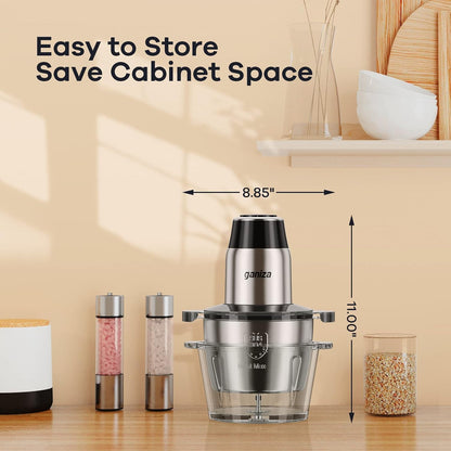 Food Processors with 2 Bowls, 450W Meat Grinder Vegetable Chopper