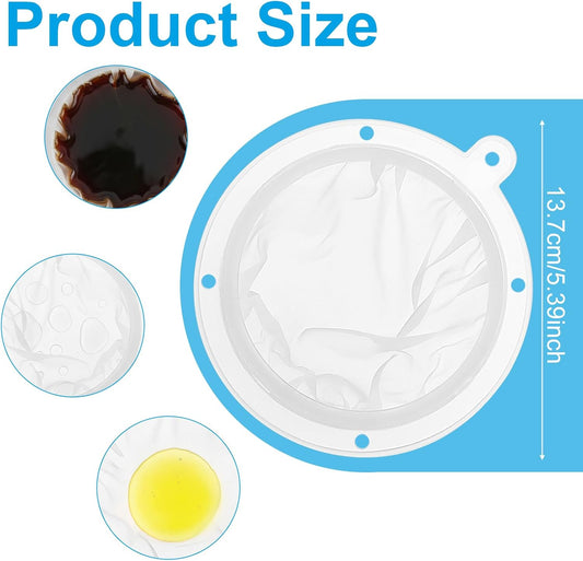 2pcs Extra Fine Mesh Strainer, 100 & 300 Mesh Nylon Strainer, Plastic Ultra Fine Meshs Strainer, for 5 Inch Filter Funnel for Filtering Coffee, Juice, Oils, Wine, Soy Milk