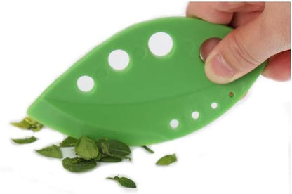 Herb Stripper 8 holes, Green leaf Hard Plastic, 2-1 design, Stripping Tool, Kale Razor, Peeler for Kale, Chard, Collard Greens, Thyme, Basil, Rosemary (1 pack)(1, green)(2.2inx4.8in)