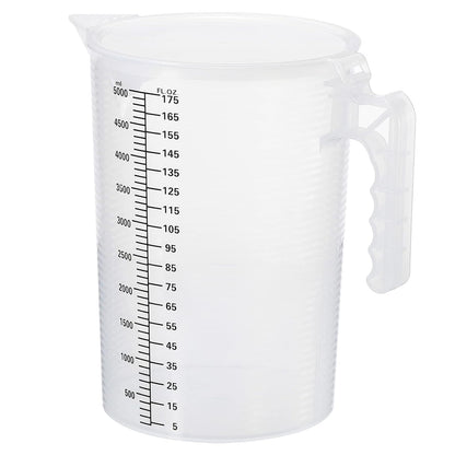 Graduated Beaker, 100ml PP Plastic Liquid Measuring Cup Double Sided Black Graduations with Handle Lid and Spout for Lab Kitchen Home