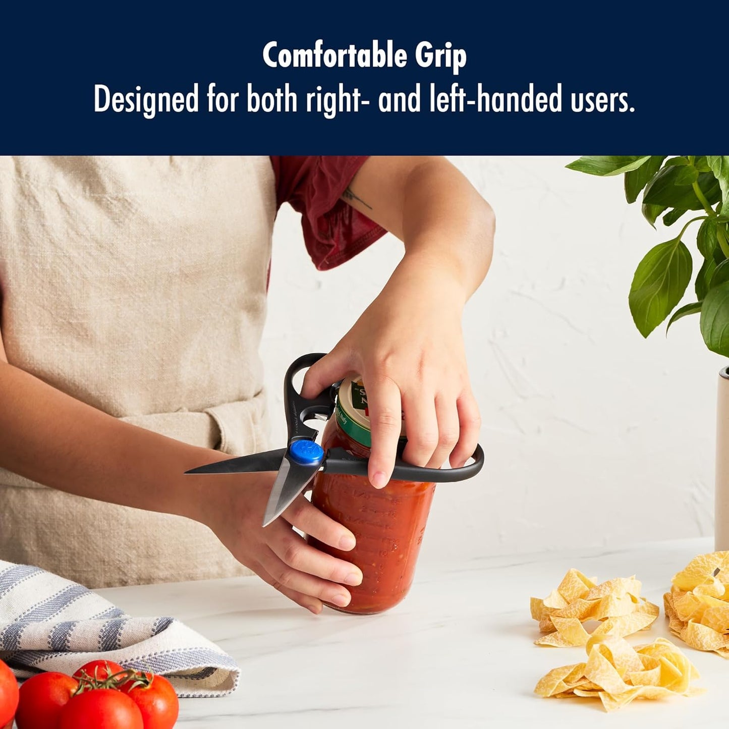 Kitchen Scissors Multi-purpose kitchen shears Made in Japan | Kitchen shears for poultry, herbs & packaging. Built-in bottle opener, comfortable grip, dishwasher safe.