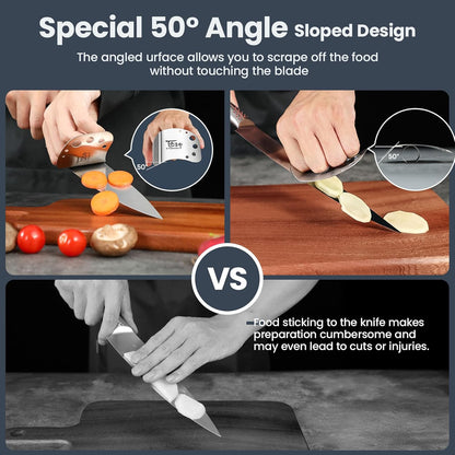 Finger Guards for Cutting Food, Protects Women’s Fingers and Nails, Ideal Gift for Her, Mom or Wife, 2 Stainless Steel Finger Protectors with Herb Stripper, Adjustable Size