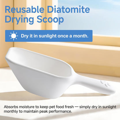 Diatom Drying Scoop 1/4 Cup for Pet Food