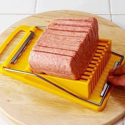 Luncheon Meat Spam Slicer,Egg Cutter,Multi-Purpose Kitchen Tool for,Bananas, Avocados,Vegetables Dishwasher Safe, Rust-Resistant Food Prep Accessories (Only Suits Soft Cheese,No Bony Foods)