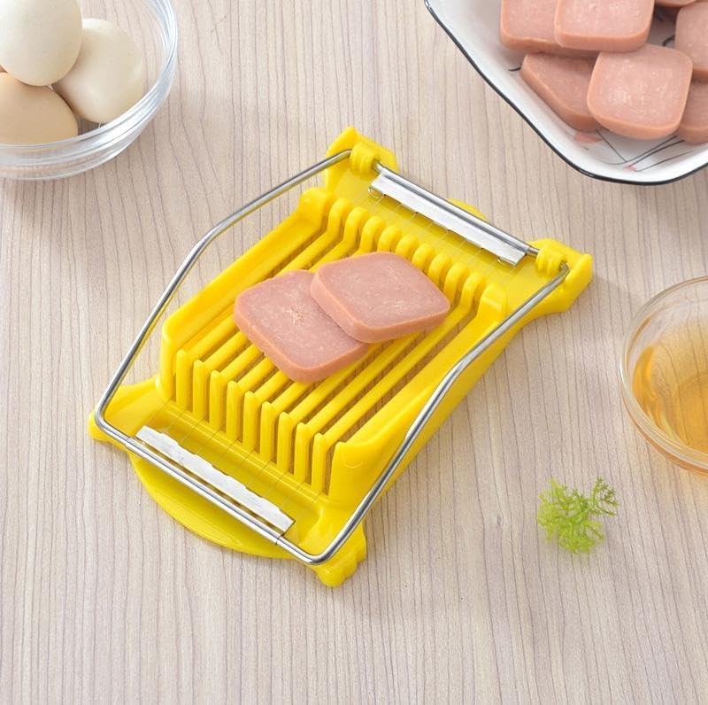 Luncheon Meat Spam Slicer,Egg Cutter,Multi-Purpose Kitchen Tool for,Bananas, Avocados,Vegetables Dishwasher Safe, Rust-Resistant Food Prep Accessories (Only Suits Soft Cheese,No Bony Foods)