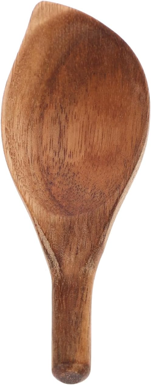 Coffee Bean Scoop Reusable Powder Spoon 4.72 Inch Wooden Coffee Grounds Scoop with Ergonomic Handle for Measuring Beans Spices Ground Espresso Tea Powder
