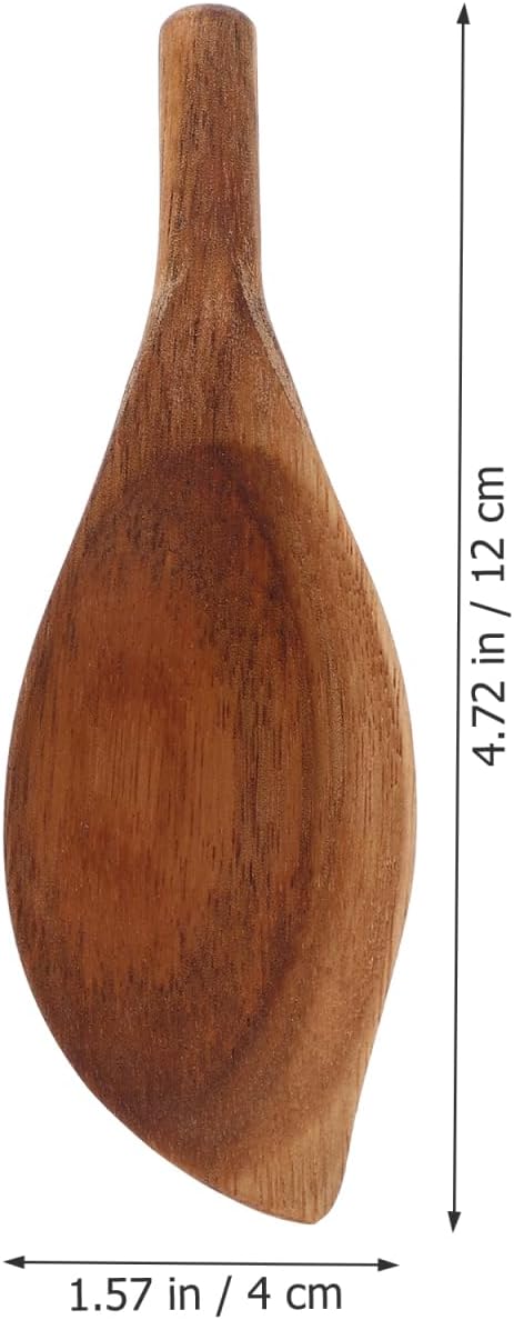 Coffee Bean Scoop Reusable Powder Spoon 4.72 Inch Wooden Coffee Grounds Scoop with Ergonomic Handle for Measuring Beans Spices Ground Espresso Tea Powder