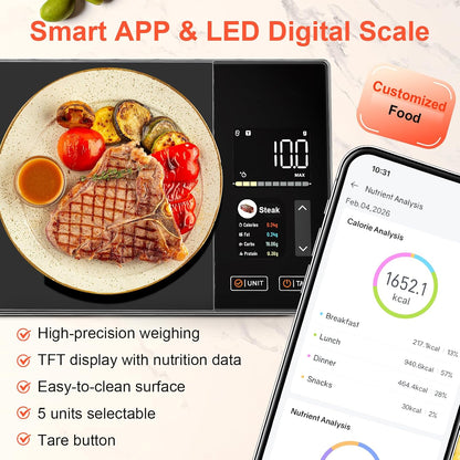 Smart Kitchen Food Scale with Nutritional Calculator