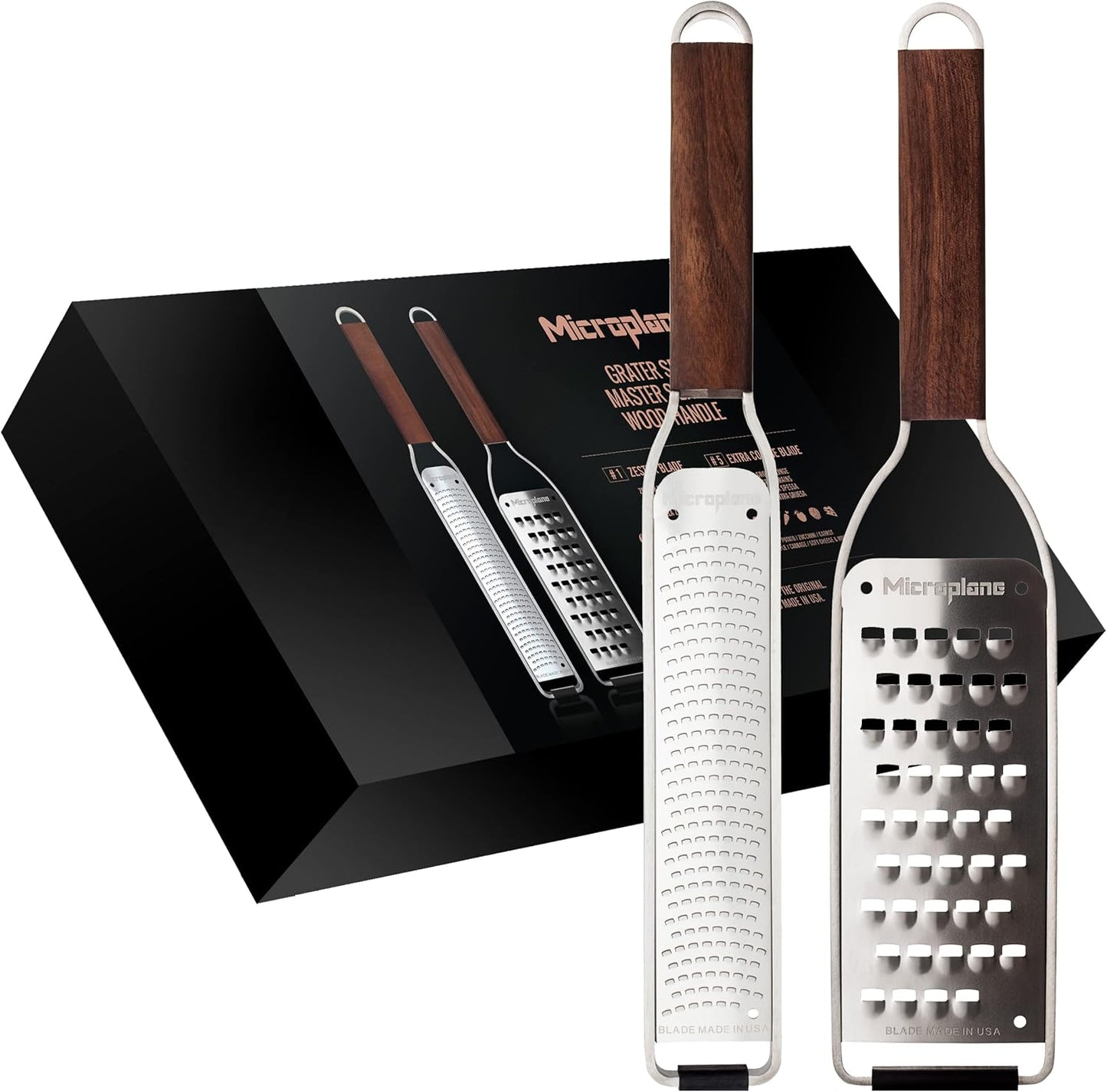 Master Series Ribbon Grater, Stainless Steel, Walnut Wood, 30 x 6.8 x 2 cm