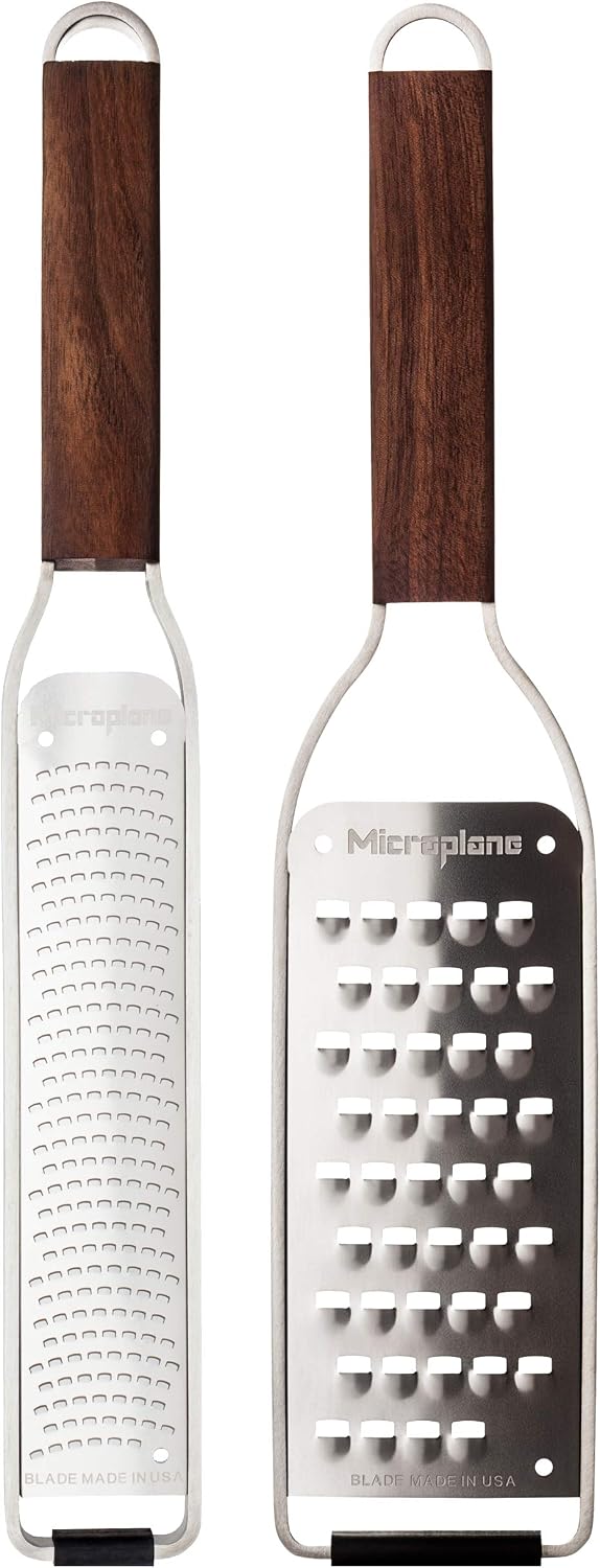 Master Series Ribbon Grater, Stainless Steel, Walnut Wood, 30 x 6.8 x 2 cm