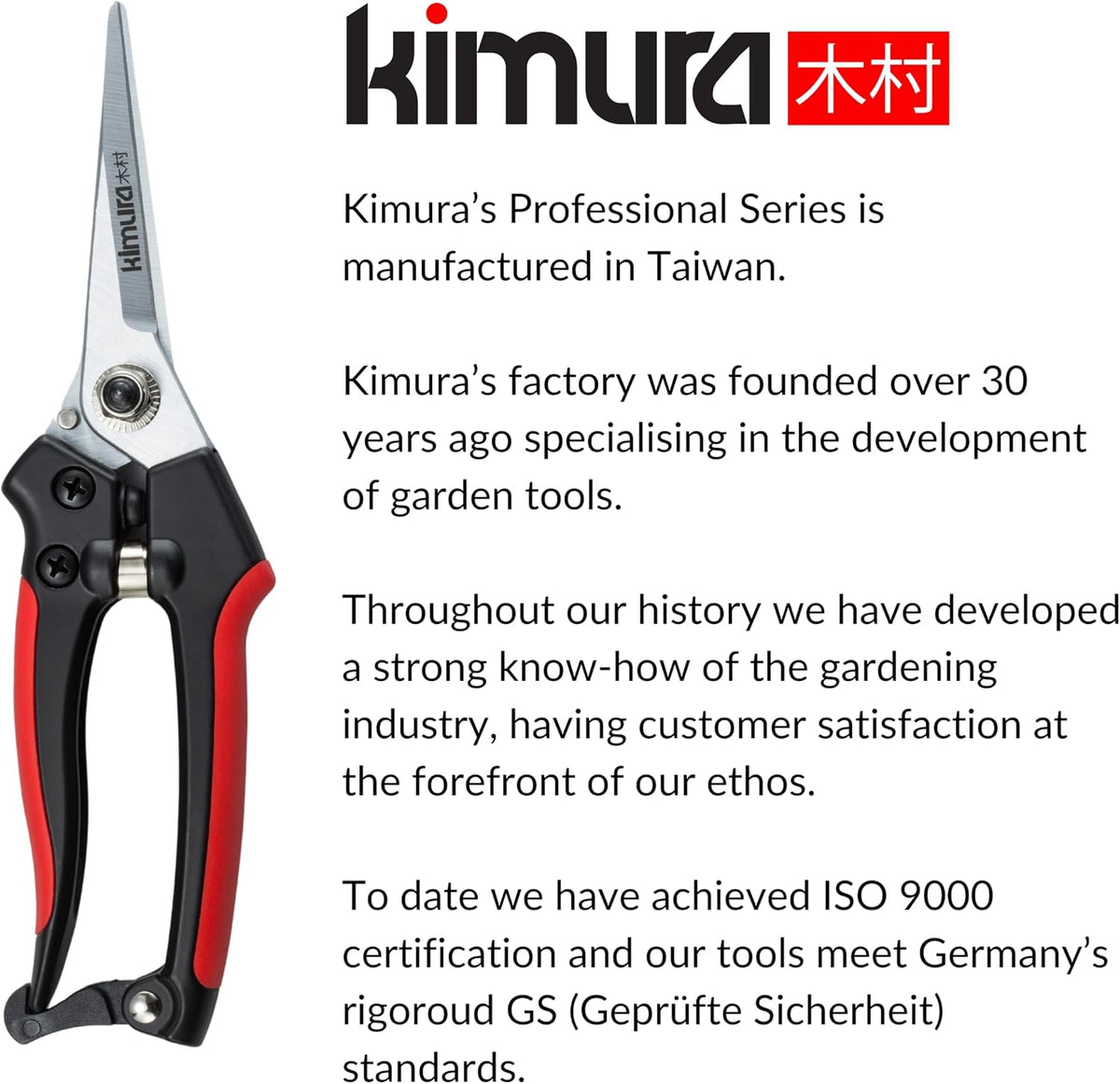 ® 8" Pro Pruning Scissors, Premium Japanese SK5 Hi-Carbon Steel Blades, Non-Slip Vinyl Coated Handles, Lightweight & Ergonomic, Multi-Tasking Pruning Shears, Garden Snips, Precision Clippers