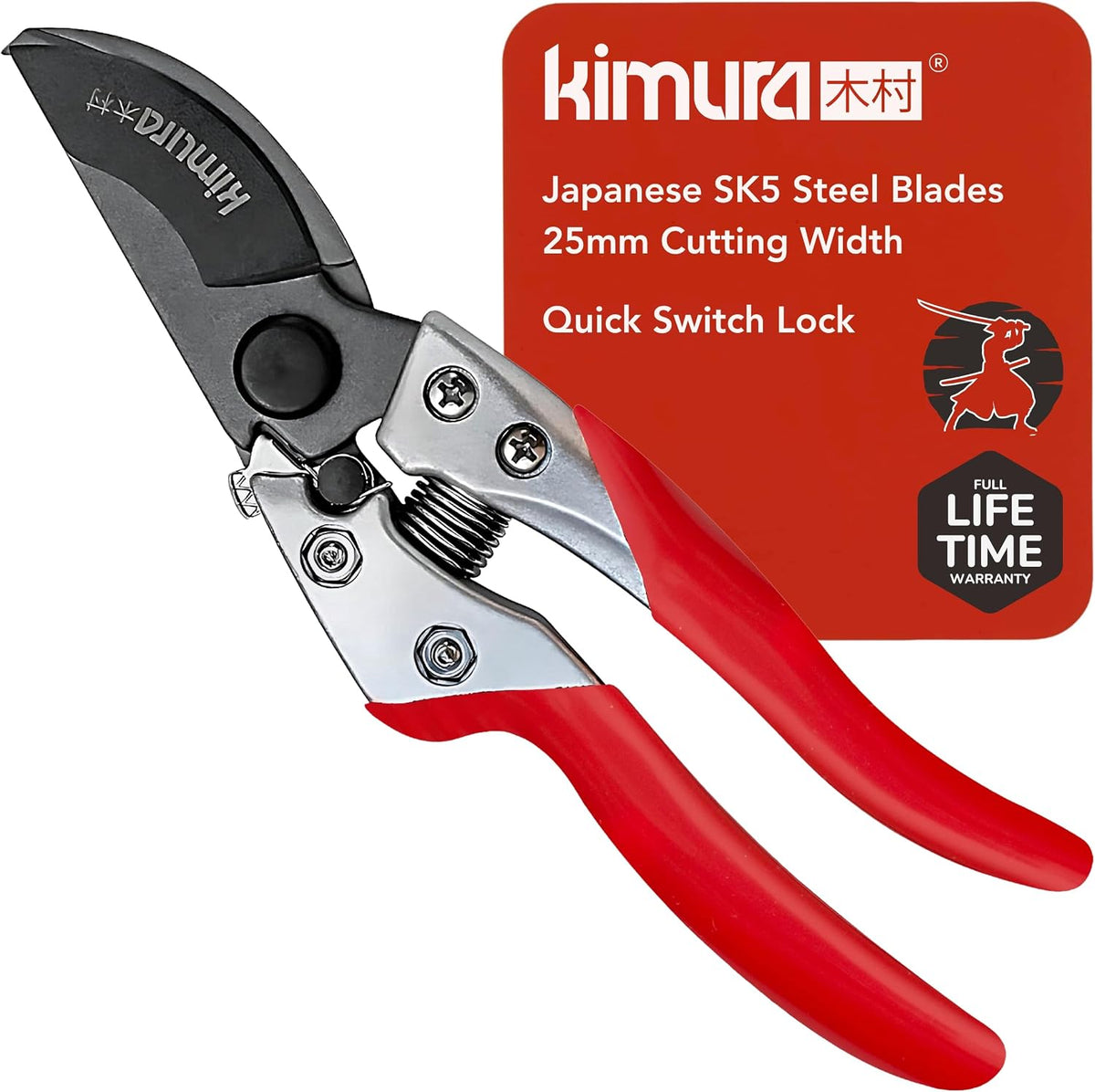 ® 8" Pro Pruning Scissors, Premium Japanese SK5 Hi-Carbon Steel Blades, Non-Slip Vinyl Coated Handles, Lightweight & Ergonomic, Multi-Tasking Pruning Shears, Garden Snips, Precision Clippers