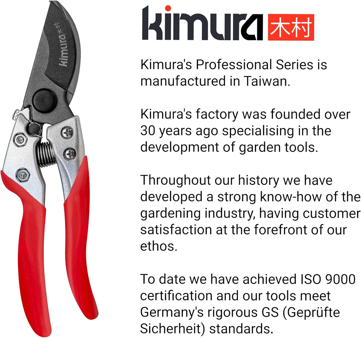® 8" Pro Pruning Scissors, Premium Japanese SK5 Hi-Carbon Steel Blades, Non-Slip Vinyl Coated Handles, Lightweight & Ergonomic, Multi-Tasking Pruning Shears, Garden Snips, Precision Clippers