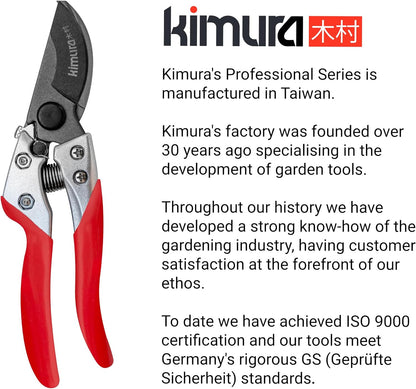 ® 8" Pro Pruning Scissors, Premium Japanese SK5 Hi-Carbon Steel Blades, Non-Slip Vinyl Coated Handles, Lightweight & Ergonomic, Multi-Tasking Pruning Shears, Garden Snips, Precision Clippers