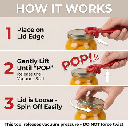 Jar Opener Jar Key,Easy Grip Jar Lid Opener Plastic Jar Opener for Weak Hands,Elderly, Children