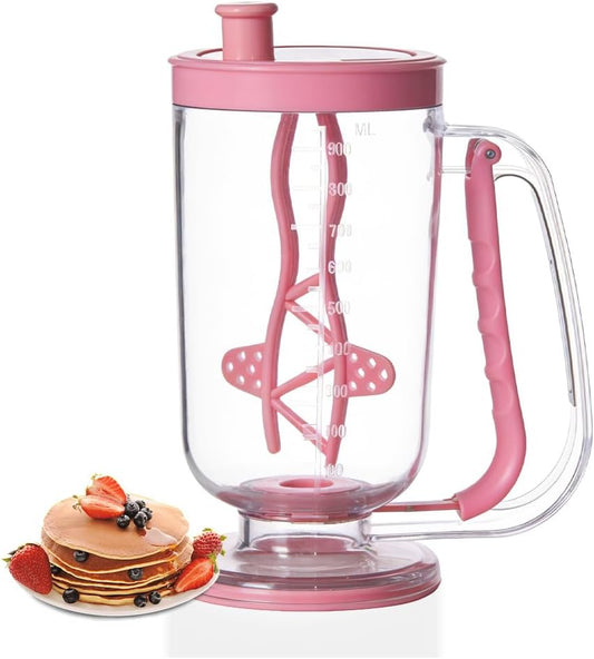 Pancake Batter Dispenser with Mixer - No-Drip Squeeze Batter Tool