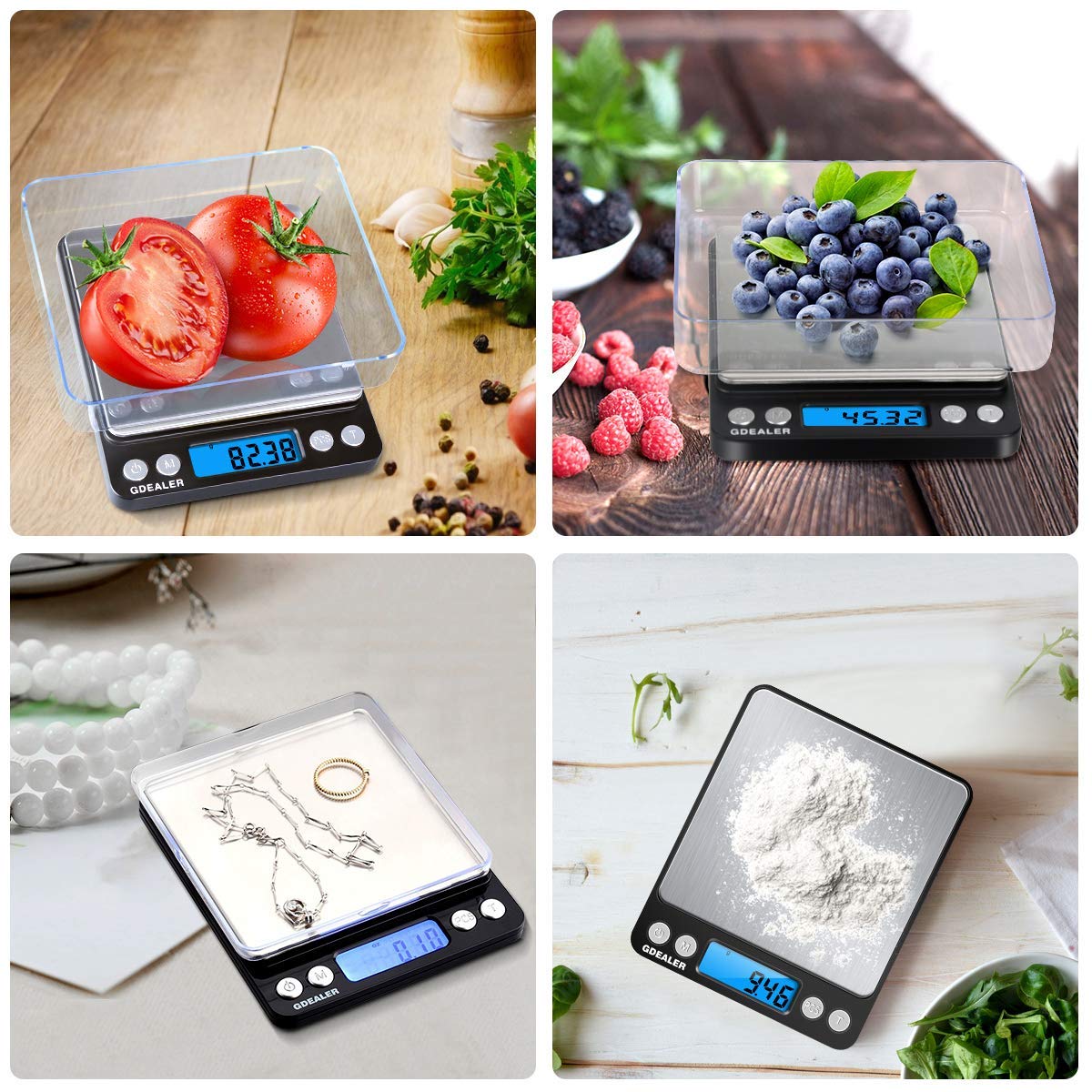 Food Scale, 0.001oz/0.01g Precise Digital Kitchen Scale Gram Scales Weight Food Coffee Scale Digital Scales for Cooking Baking Stainless Steel Back-lit LCD Display Pocket Small Scale, Silver