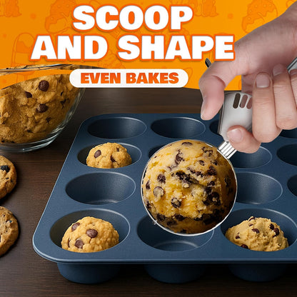 1 Oz Ice Cream Scoop with Trigger #30, Stainless Steel Portion Scoop