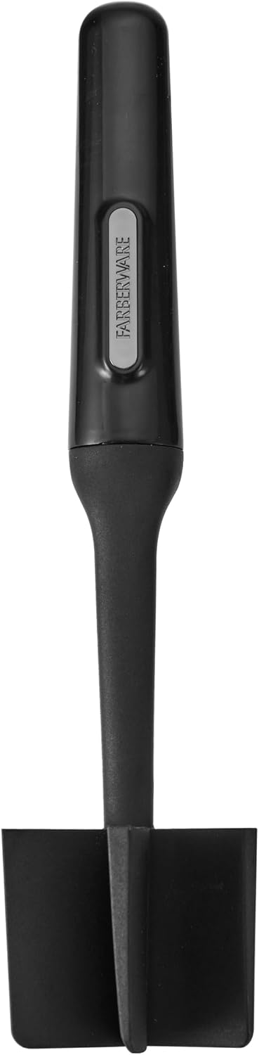 Meat Masher and Chopper Tool with 5 Beveled Blades - Ground Beef Chopper, Potato Masher, Batter Stirrer - Heat Resistant to 450 F, Dishwasher Safe