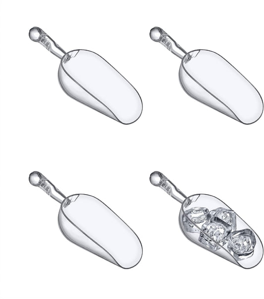 Elsa - 5-Ounce Plastic Ice Scoops (Set of 4), Plastic Utility Scoops, BPA-Free, Food-Grade, Shatter-Proof, Good for Kitchen and Restaurant, Perfect for Home and Commercial Use