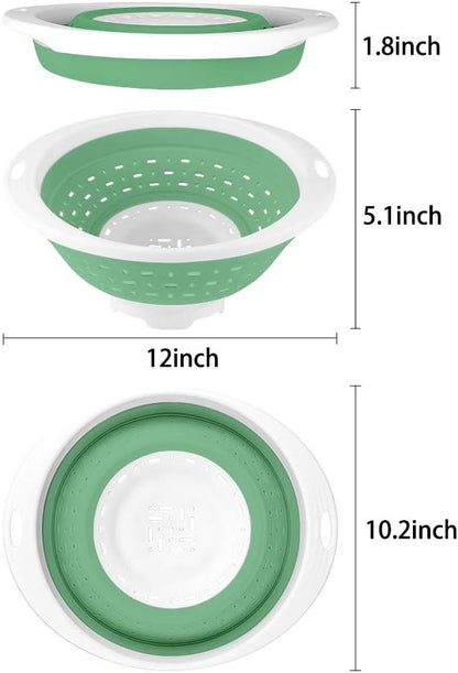 Collapsible Colander and Strainer, 5 Quart(1.25 gal), Heavy Duty Kitchen Drainer Basket for Pasta, Veggies and Fruits, New Home Apartment Essentials