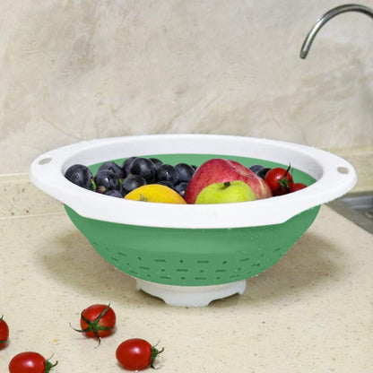 Collapsible Colander and Strainer, 5 Quart(1.25 gal), Heavy Duty Kitchen Drainer Basket for Pasta, Veggies and Fruits, New Home Apartment Essentials