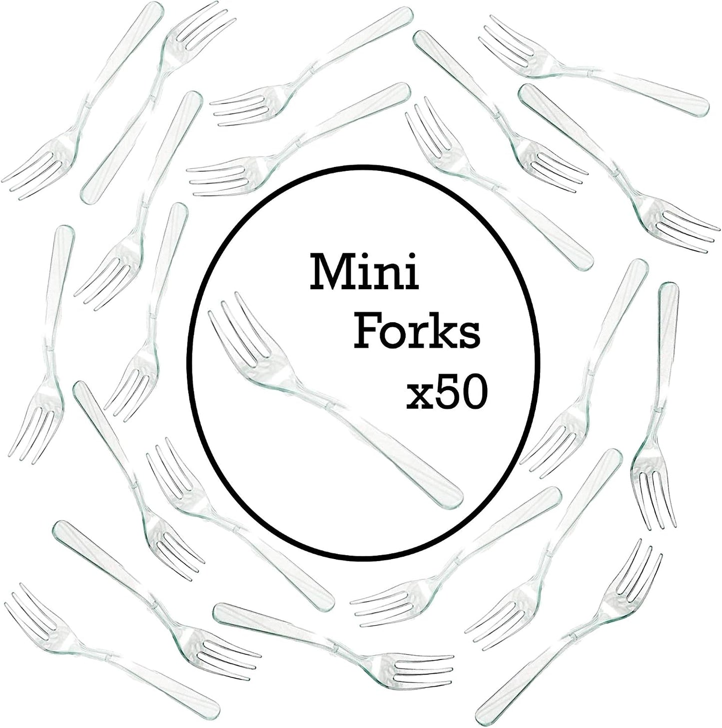 Mini Appetizer & Dessert Spoons - Clear Plastic Tasting Spoons Pack of 50 | Reusable Clear Plastic Tasting Spoons for Ice Cream, Dips & Sampling, BPA-Free Small Catering Supplies, 50CT 3.75"