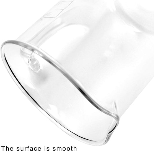 500ml Beaker Mug with Handle, Borosilicate Glass Measuring Cup