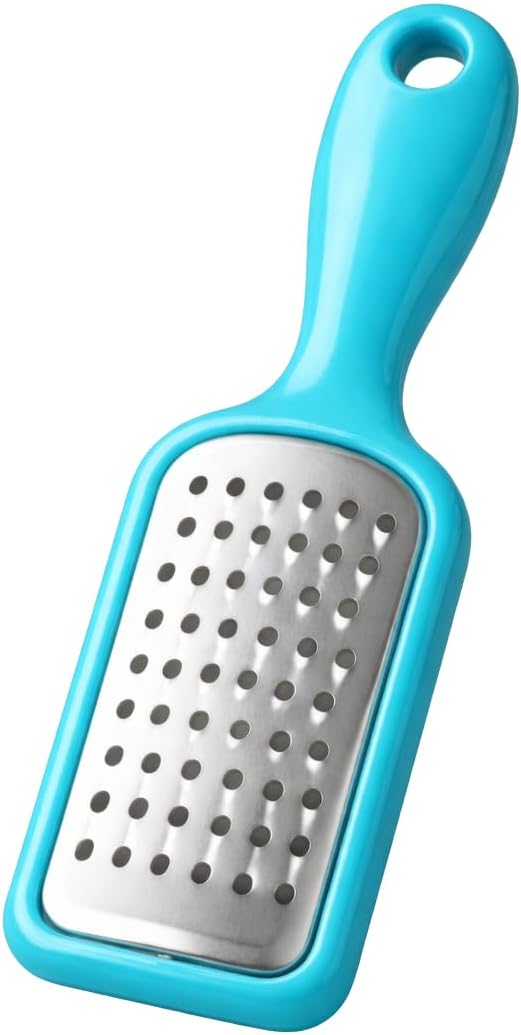 Stainless Steel Mini Grater 5" – Handheld Cheese Garlic Nutmeg Chocolate Grater, BPA Free Handle