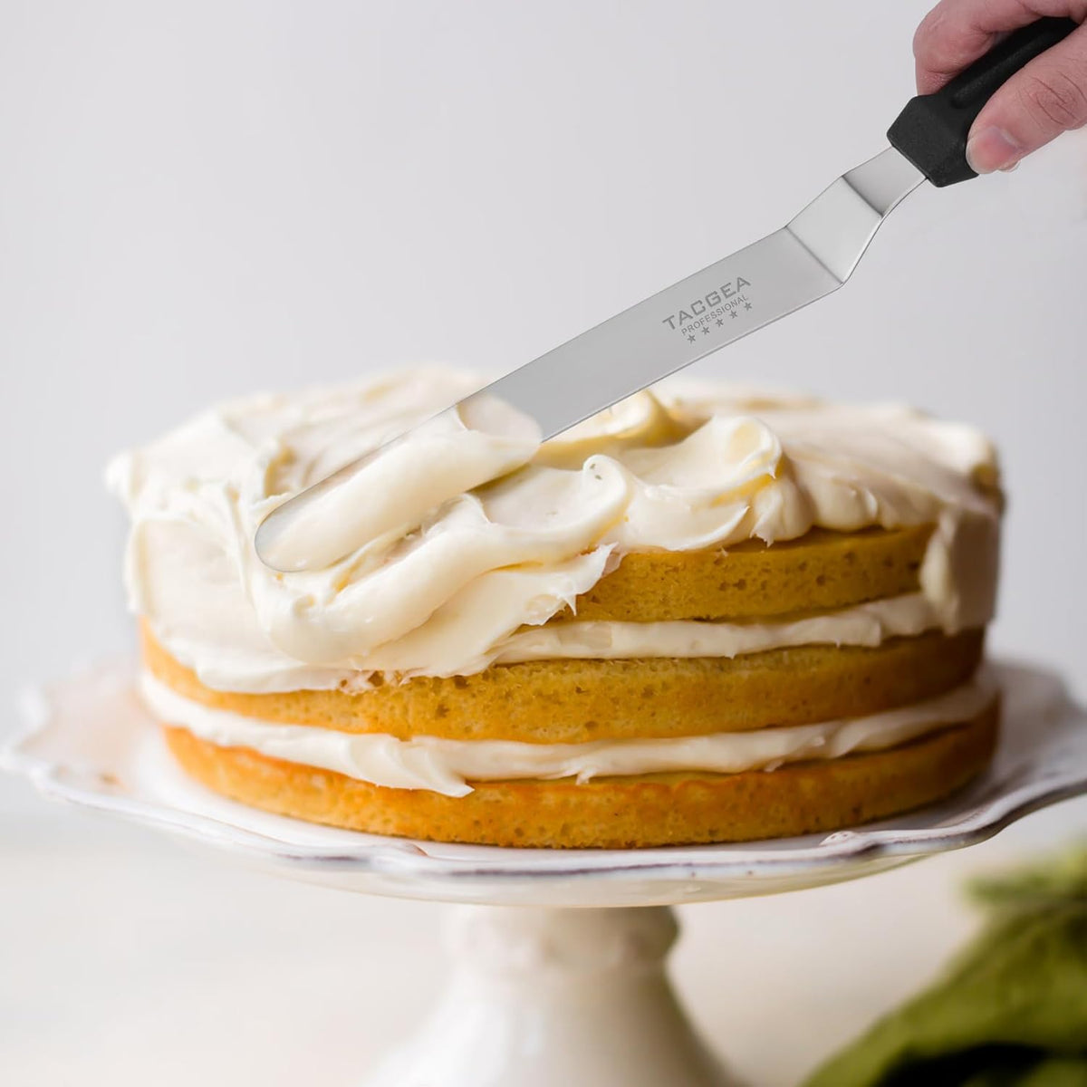 Icing Spatula, Angled Offset Cake Spatula with 6", 8", 10" Stainless Steel Blade Set of 3