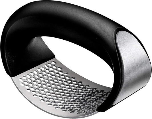 Fox Run Stainless Steel Garlic Rocker Press, Ergonomic Garlic Mincer