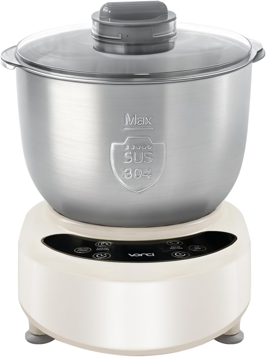Electric Dough Maker with Ferment Function,7.3QT (7L) Stainless Steel Dough Mixer Dough Mixer Machine with Fermentation & Timer for Bread, Pizza, Dumplings, Noodles.