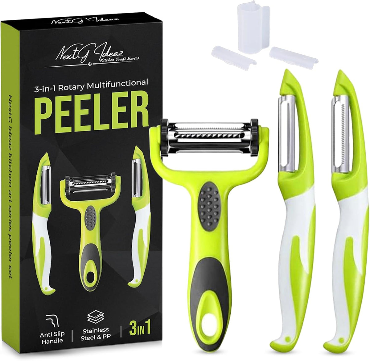 3 In 1 Rotatable Stainless Steel Blade Vegetable Peeler, Vertical Serrated & Straight Peeler For Potato, Carrot, Apple, 3pcs Set, Ergonomic Non-Slip Handle, Sharp Blade, Durable Design